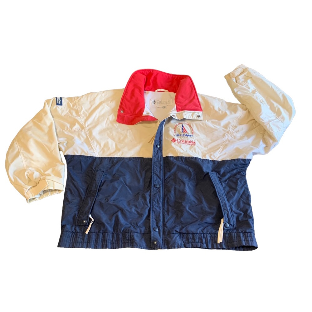 1992 Team Dennis Conner America’s Cup Colombia Windbreaker Lined Jacket sz XL